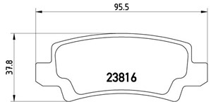 Bremseklosser sett, Bakaksel, TOYOTA COROLLA, COROLLA Kombi, COROLLA Sedan, 0446602020, 0446602070, 0446602110, 0446602160, 04466YZZD9