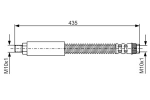 Bremseslange, Bakaksel, Innvendig, Ytre, OPEL,RENAULT,RENAULT TRUCKS,VAUXHALL, 50 10 422 009, 77 00 302 387, 77 00 309 823, 82 00 667 76