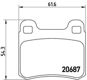 Bremseklosser sett, Bakaksel, MERCEDES-BENZ, 0004209820, A0004209820