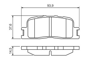 Bremseklosser sett, Bakaksel, LEXUS ES, TOYOTA CAMRY Sedan, 04466 33090, 04466 33100, 04466 33130, 04466 33170, 04466 48020, 0446648020
