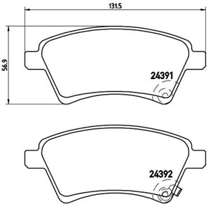 Bremseklosser sett, Framaksel, FIAT SEDICI, SUZUKI SX4, SX4 Sedan, 0000071773147, 5581079J00, 5581079J00L00, 5581079J00PPS, 5581079J10,