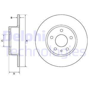 Bremseskive, Bakaksel, ALFA ROMEO,FIAT,LANCIA, 16406.26100.0, 16406.26100.01, 16406261000, 16420.26100.01, 164202610001, 60569164, 60602