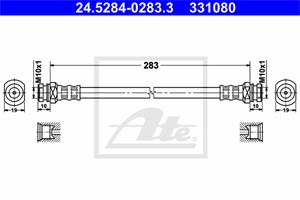 Bremseslange, Bakaksel, SUBARU JUSTY III, SUZUKI IGNIS II, WAGON R Halvkombi, WAGON R+ Halvkombi, 51570-83E00
