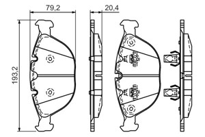 Bremseklosser sett, Framaksel, BMW X5 [E53], 34 11 2 180 420, 34 11 6 756 350, 34 11 6 761 282