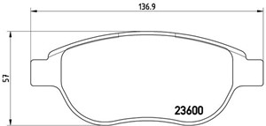Bremseklosser sett, Framaksel, CITROËN,PEUGEOT, 1611838880, 1617256680, 425222, 425235, 425250, 425252, 425253, 425331, 425339, 425370,