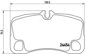 Bremseklosser sett, Bakaksel, PORSCHE 911, 911 Cabriolet, 99735294903, 99735294904