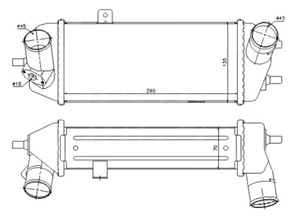 Ladeluftkjøler, HYUNDAI i20 I, ix20, KIA SOUL I, VENGA, VENGA Hatchback Van, 282712A700, 282712A710, 668 050 01 11 S2, 668 050 01 11, LF