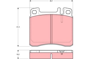 Bremseklosser sett, Framaksel, MERCEDES-BENZ S-KLASS [W140], 002 420 03 20, 002420032005, 005 420 32 20, A 002 420 03 20, A 005 420 32 2