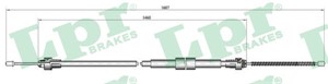 Kabel, parkeringsbremse, Bak, Høyre, RENAULT CLIO III, CLIO Grandtour III, 8200298383