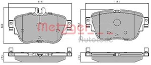 Bremseklosser sett, Bakaksel, MERCEDES-BENZ, 000 420 6000, 000 420 9700, 000 420 9800, A000 420 6000, A000 420 9700, A000 420 9800