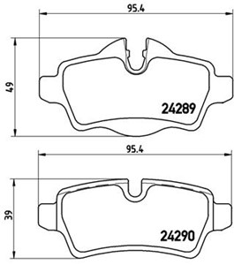Bremseklosser sett, MINI MINI, MINI Cabriolet, MINI CLUBMAN, MINI CLUBVAN, MINI Coupé, MINI Roadster, 34216772894, 34216778325, 34216778