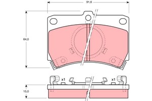 Bremseklosser sett, Framaksel, MAZDA 323 II, 323 III, 323 F IV, 323 Hatchback II, 323 Hatchback III, 323 Station Wagon III, BG34-49-280,