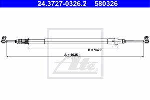 Kabel, parkeringsbremse, Bakre venstre, CITROËN XSARA, XSARA Break, XSARA Coupé, XSARA Skåp / kombi, XSARA Skåp/halvkombi, 4745 K0