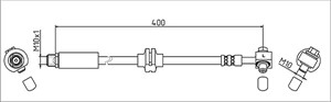 Bremseslange, Framaksel venstre, CHEVROLET,OPEL,VAUXHALL, 12774865, 13336917, 13399770, 39041647, 5 62 173, 5 62 495, 5 64 016, 562173,