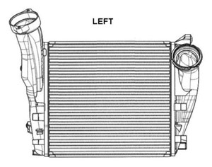 Ladeluftkjøler, Venstre, VW TOUAREG, 1574T0, 7L0145803A, 7L0145803E, 7L5145803B, 7L5145803C, 7L5145803D, 7L6145803E, 95511063900, 955110