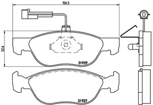 Bremseklosser sett, ALFA ROMEO 145, 146, GTV, SPIDER, 71753043, 71770955, 77362300, 9947776