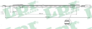 Kabel, parkeringsbremse, Bak, Venstre, MERCEDES-BENZ A-KLASS [W168], 1684200285