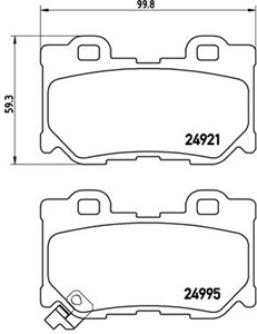 Bremseklosser sett, Bakaksel, INFINITI,NISSAN, AY060NS046, AY060NS049, AY060NS054, D40604GH0A, D4060JL00A, D4060JL00E, D4060JL00J, D4060