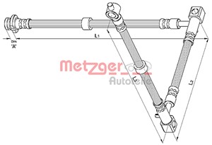 Bremseslange, Foran venstre, NISSAN PRIMERA, PRIMERA Hatchback, PRIMERA Kombi, 46211-AV00A, 46211-AV720