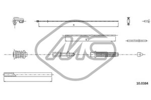 Gasskabel, RENAULT 12, 12 Variable, 7700630601, 7700637536