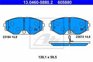 Bremseklosser sett, Framaksel, NISSAN CEFIRO Sedan III, MAXIMA / MAXIMA QX V, 41060-3Y690, D1060-3Y690