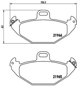 Bremseklosser sett, RENAULT LAGUNA I, LAGUNA Grandtour I, 7701205491