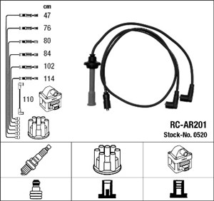 Tennledningssett, ALFA ROMEO 75, SZ, 60 53 48 55, 60 57 30 30, 60534855, 60573030