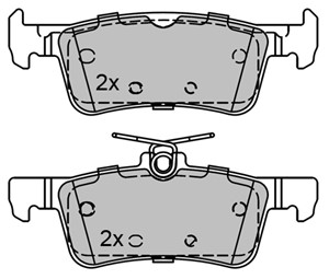 Bremseklosser sett, Bakaksel, PEUGEOT 308 II, 308 SW II, 1611331480