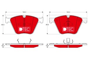 Bremseklosser sett, Framaksel, BMW X5 [E70, F15, F85], X6 [E71, E72, F16, F86], 34 11 6 775 326, 34 11 6 783 554, 6 775 326, 6 783 554