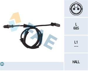 Sensor, hjulturtall, Framaksel, OPEL,RENAULT, 4414181, 4418054, 4418993, 47910-00QAD, 82 00 583 498, 91165926, 93192439, 93858411