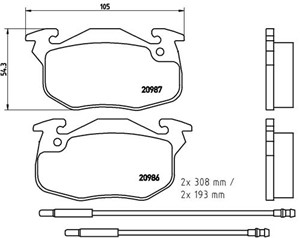 Bremseklosser sett, Framaksel, CITROËN AX, SAXO, SAXO Hatchback van, PEUGEOT 106 I, 106 II, 106 Van Skåp/halvkombi II, 1611457980, 42509