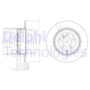 Bremseskive, Bakaksel, LAND ROVER DISCOVERY II, RANGE ROVER III, SDB000211