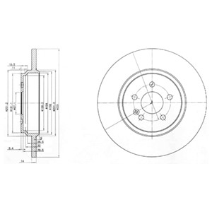 Bremseskive, Bakaksel, MERCEDES-BENZ M-KLASS [W163], 163 423 0012, 163 423 0212, A163 423 0012, A163 423 0212