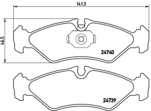 Bremseklosser sett, MERCEDES-BENZ,VW, 0004212410, 0024203820, 0024205620, 0024206920, 0034206420, 0044205620, 2D0698451A, 2D0698451C, 2D