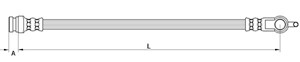 Bremseslange, Høyre bakaksel, Venstre bakaksel, MAZDA CX-5, K011-43-810, K011-43-810A, K011-43-810B
