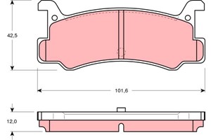 Bremseklosser sett, Bakaksel, DAIHATSU,MAZDA, 04492-87705, 04492-87706, 04492-87706-000, 04492-87707, 04492-87707-000, 04492-87708-000,