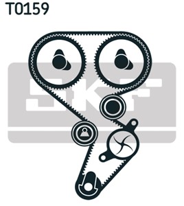 Registerreimsett, RENAULT CLIO III, CLIO Grandtour III, TWINGO II, WIND, 13 07 002 38R, 13070-00QAA, 16806-00Q0H, 16806-00QA1, 16806-00Q