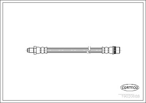 Bremseslange, Bak, Bakaksel, Hjulside, PEUGEOT 405 I, 405 II, 405 Break I, 405 Break II, 480641, 480648