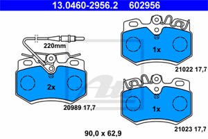 Bremseklosser sett, Framaksel, PEUGEOT 205 I, 205 II, 205 Cabriolet I, 205 Skåp/halvkombi, 309 I, 309 II, 4250 37, 4250 39, 4250 82, 95