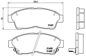 Bremseklosser sett, Framaksel, TOYOTA, 0446502020, 0446505010, 0446506010, 0446512110, 0446512500, 0446512530, 0446512540, 0446512550, 0