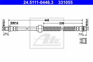 Bremseslange, Framaksel, CITROËN C2, C2 ENTERPRISE, C3 I, PEUGEOT 1007, 4806 E9