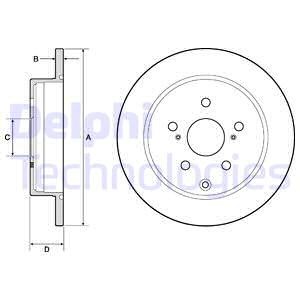 Bremseskive, Bakaksel, TOYOTA MIRAI, PRIUS PLUS, 4243147050, 4243147080