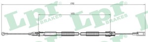 Kabel, parkeringsbremse, Venstre, AUDI A4 B6 Cabriolet, A4 B7, A4 B7 Avant, A4 B7 Cabriolet, 8E0609721AJ