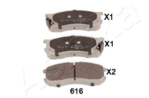 Bremseklosser sett, Framaksel, DAIHATSU EXTOL Buss, 04491-87507-000, 04491-87509-000, 04491-87514-000, 04491-97503-000, 0449197505, 0449