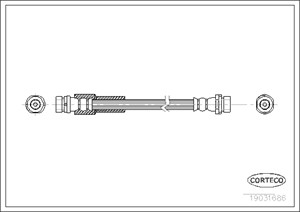 Bremseslange, Bakaksel, FORD FUSION, FUSION Sedan, 1207358, 1213135, 2N112282AA, 2N112282AB
