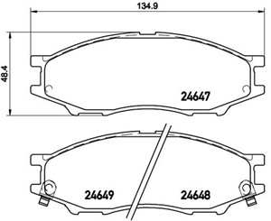 Bremseklosser sett, Framaksel, NISSAN ALMERA Classic, 1N073328Z, 1N083328Z, 1N133328Z, 1N143328Z, 1N173328Z, 1N193328Z, 1N213328Z, 1V6T3