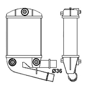 Ladeluftkjøler, FIAT PANDA, PANDA Skåp/halvkombi, 00299 5965, 46823259, 5 0039 3575, 500393575, 516690, 9847 3007