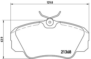 Bremseklosser sett, Framaksel, OPEL OMEGA A, OMEGA A Kombi, OMEGA B, OMEGA B Kombi, SENATOR B, VAUXHALL OMEGA, 1605004, 1605033, 1605782