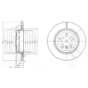 Bremseskive, Bakaksel, BMW 7 [E65, E66, E67], 3421 1166 127, 34216864045