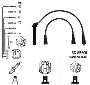 Tennledningssett, SAAB, 1505870, 1553661, 1558834, 1563561, 1572004, 1613343, 1913343, 88 17 314, 88 17 520, C417413